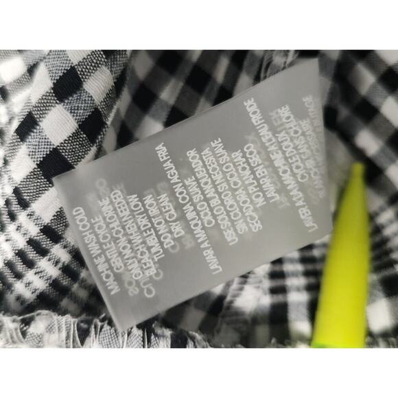 Calvin Klein Black & White Gingham V‑Neck Mini Dress - Picture 5 of 10